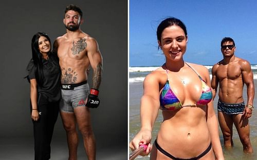 Mike Perry w/ Latory Gonzalez (L) and Paulo Costa w/ Tamara Alves (R) [Image credits: Getty and @tamara_alves /Instagram]