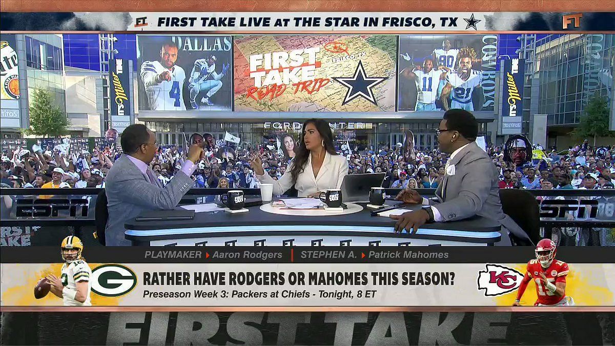 First Take on X: Jerry Jones has a message for @stephenasmith 