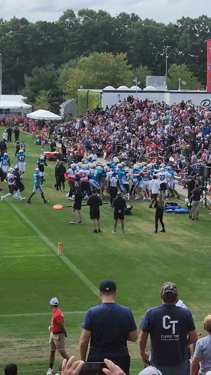 Fights break out at Patriots-Panthers joint training camp practice for  second straight day - The Athletic