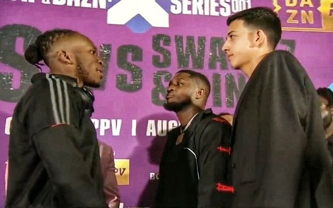 VIDEO: Swarmz says he will delete Instagram if knocked out by KSI in the first round