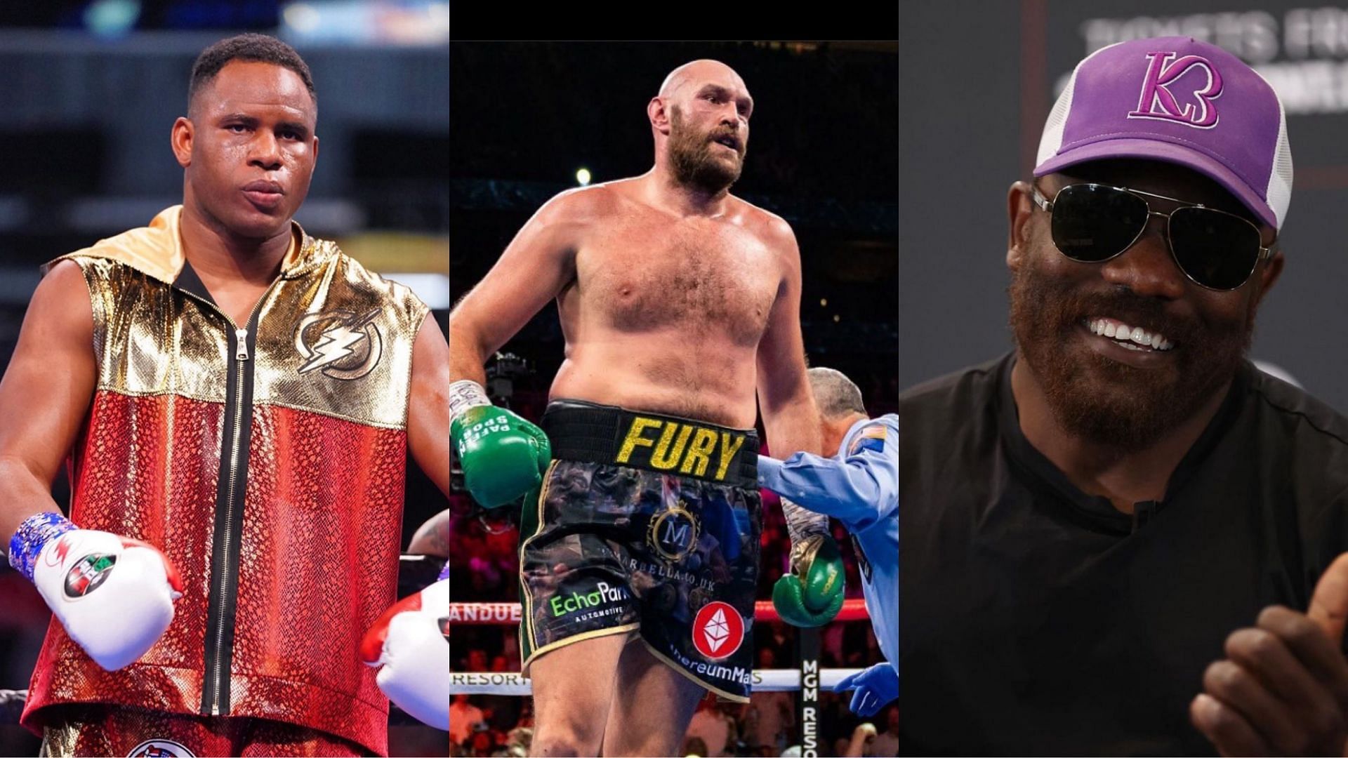 Frank Sanchez (@cubanflash2016), Tyson Fury (@tysonfury), Derek Chisora (@derekwarchisora)