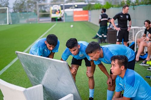 Mumbai City FC players in preparation for their match against Bengaluru FC | Image: Mumbai City FC Twitter