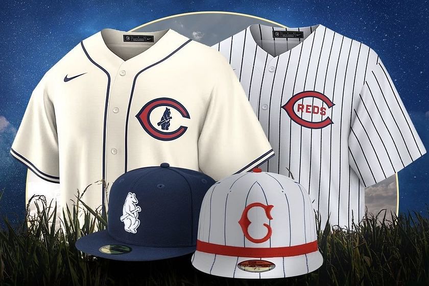 Let's put the same logo on the uniforms Man, this is awful - Fans  ridicule jerseys for the MLB at Field of Dreams matchup between Chicago Cubs  and Cincinnati Reds