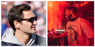 Roger Federer spotted in Calvin Harris' concert in Ibiza