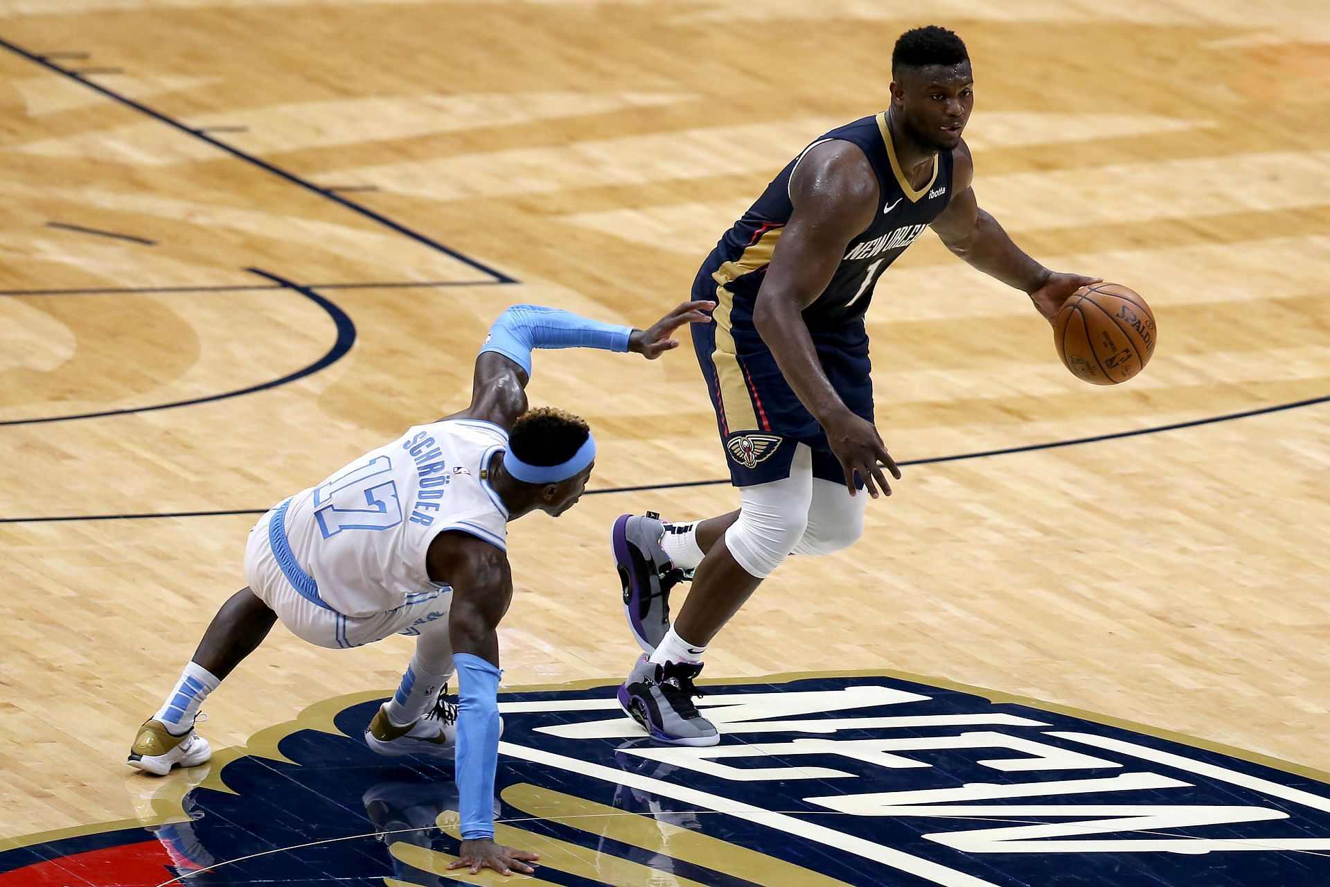 Zion Williamson in action against the LA Lakers