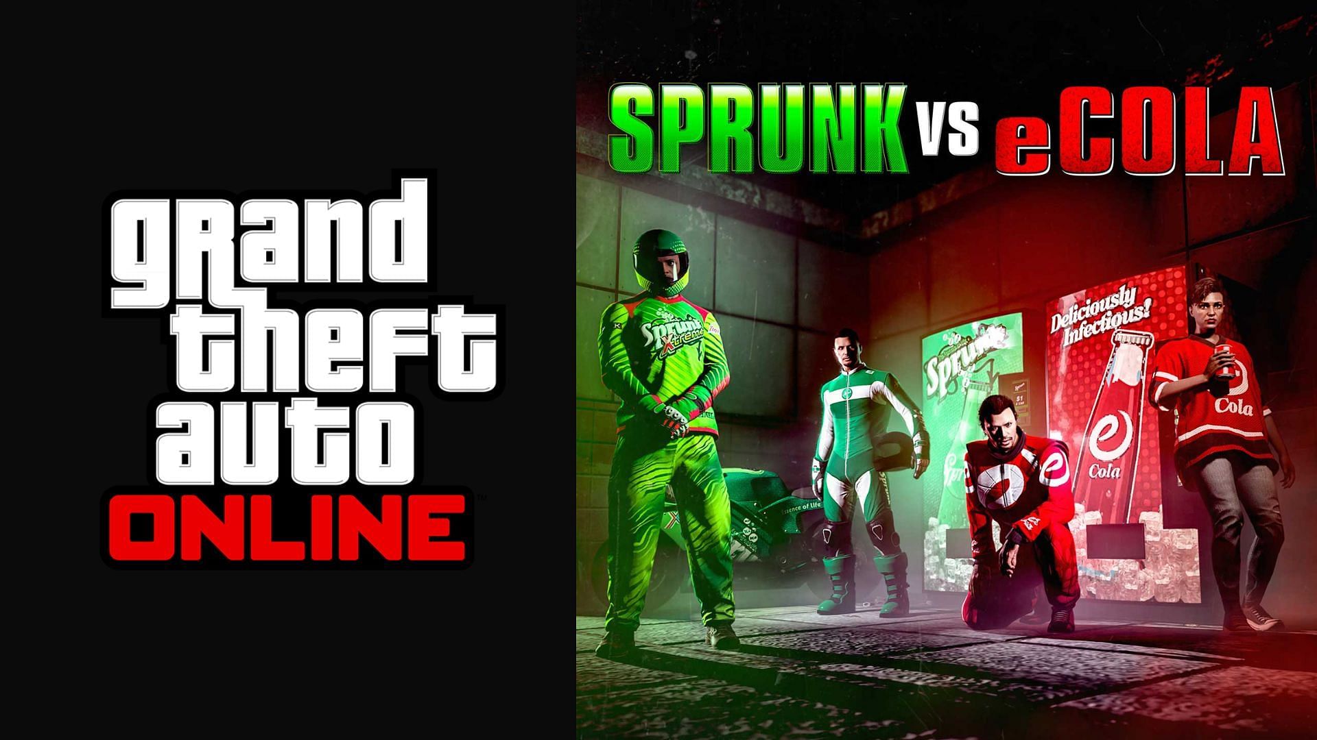 Fans are loving the new GTA Online Sprunk vs eCola event added as part of The Criminal Enterprises update (Image via Sportskeeda)