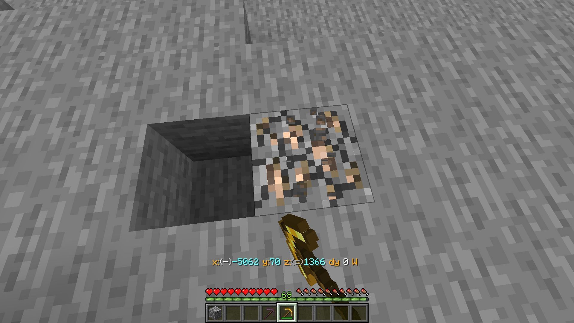 The golden pickaxe mines the fastest in Minecraft but cannot mine certain blocks like iron ores (Image via Mojang)
