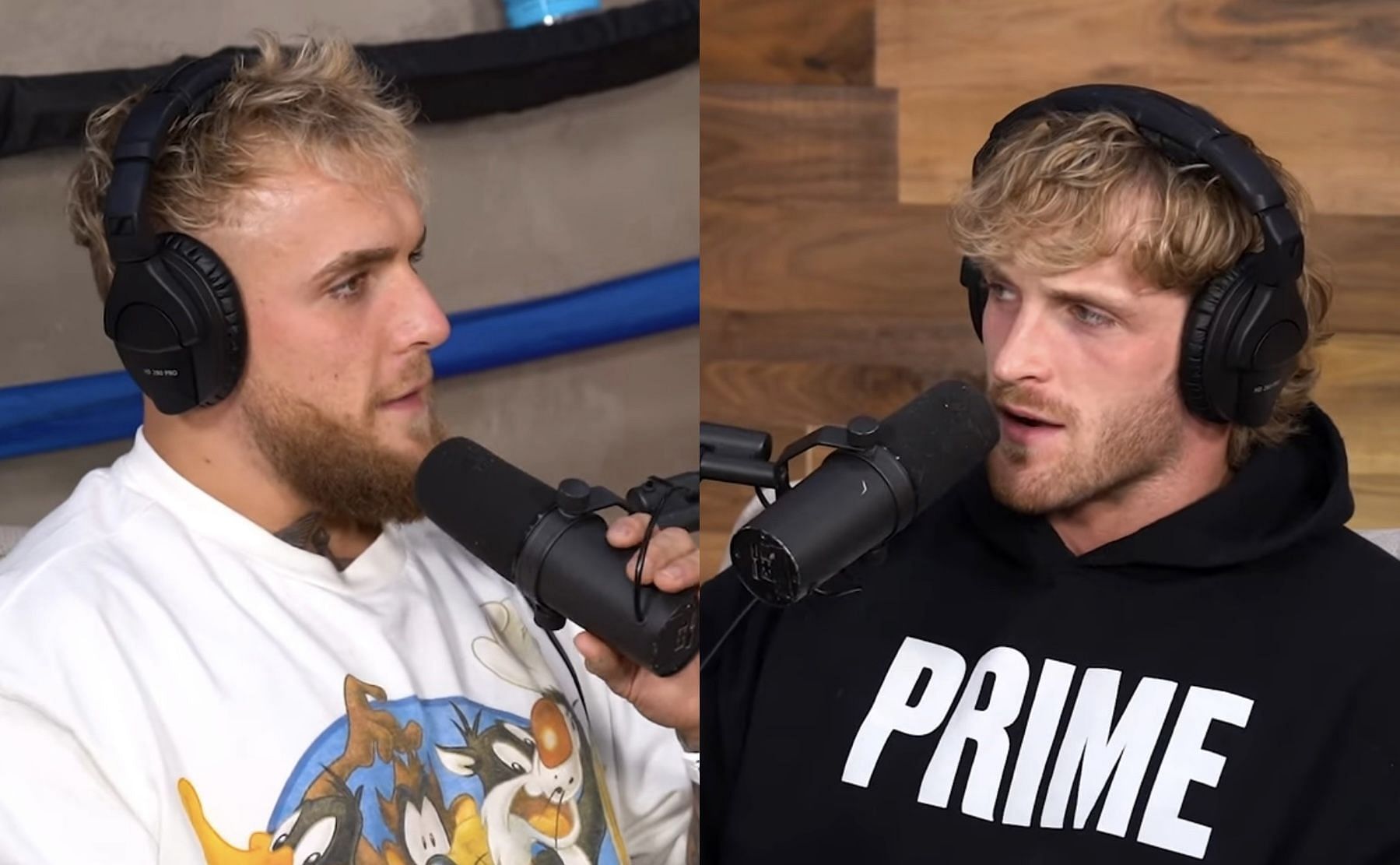 Jake Paul (left) and Logan Paul (right) - Images via IMPAULSIVE on YouTube