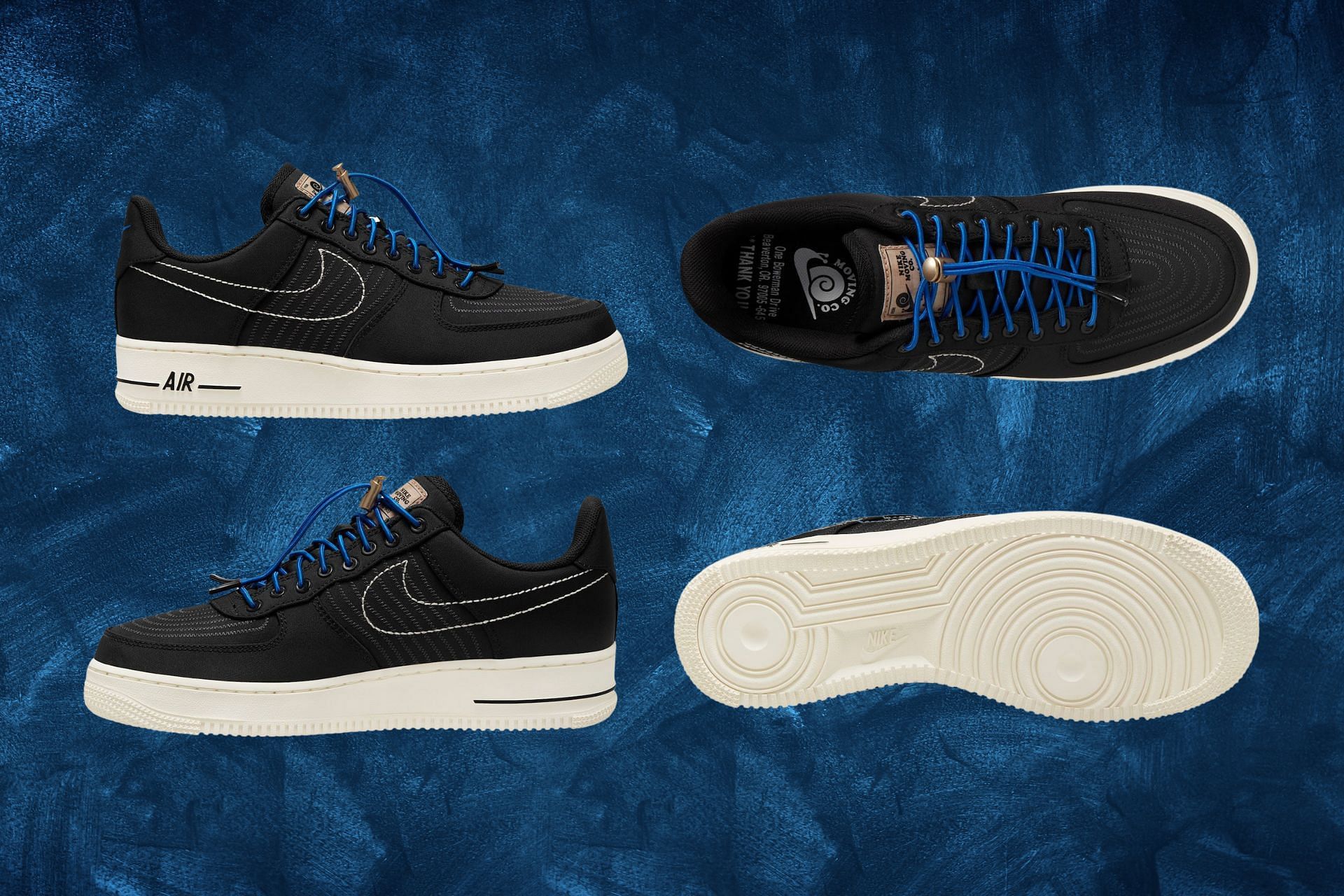Nike Air Force 1 Low Moving Company Black sneakers (Image via Sportskeeda)