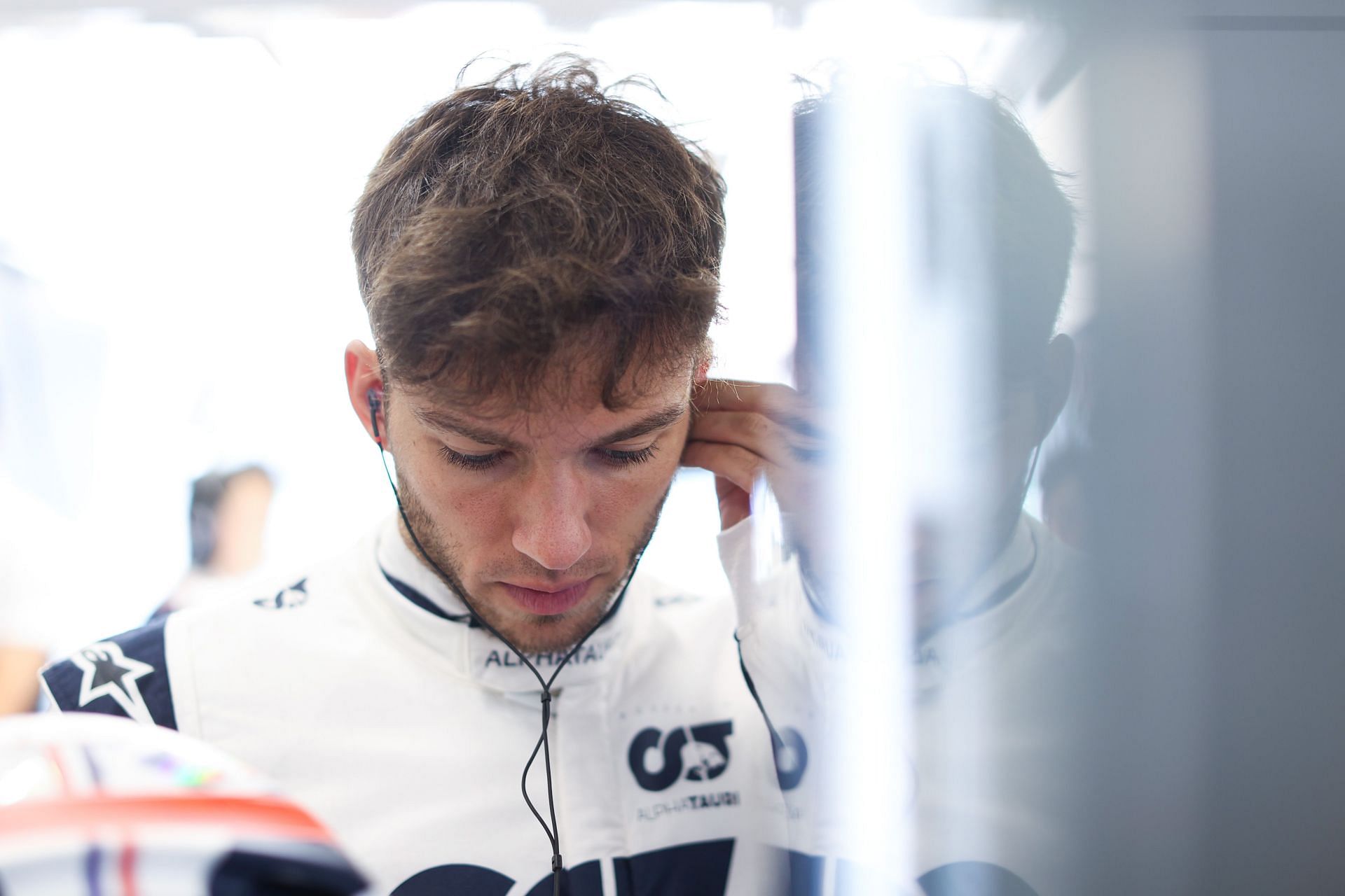 Pierre Gasly prepares to drive in the garage during practice ahead of the F1 Grand Prix of Hungary at Hungaroring on July 29, 2022, in Budapest, Hungary (Photo by Peter Fox/Getty Images)