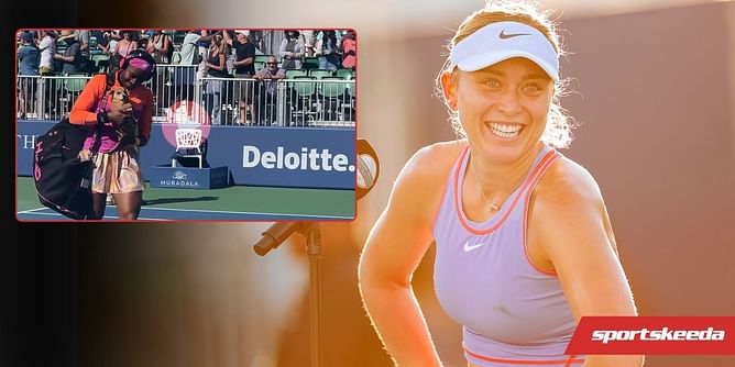 WATCH: Coco Gauff and Paula Badosa escorted by two adorable puppies before their Silicon Valley Classic quarterfinal