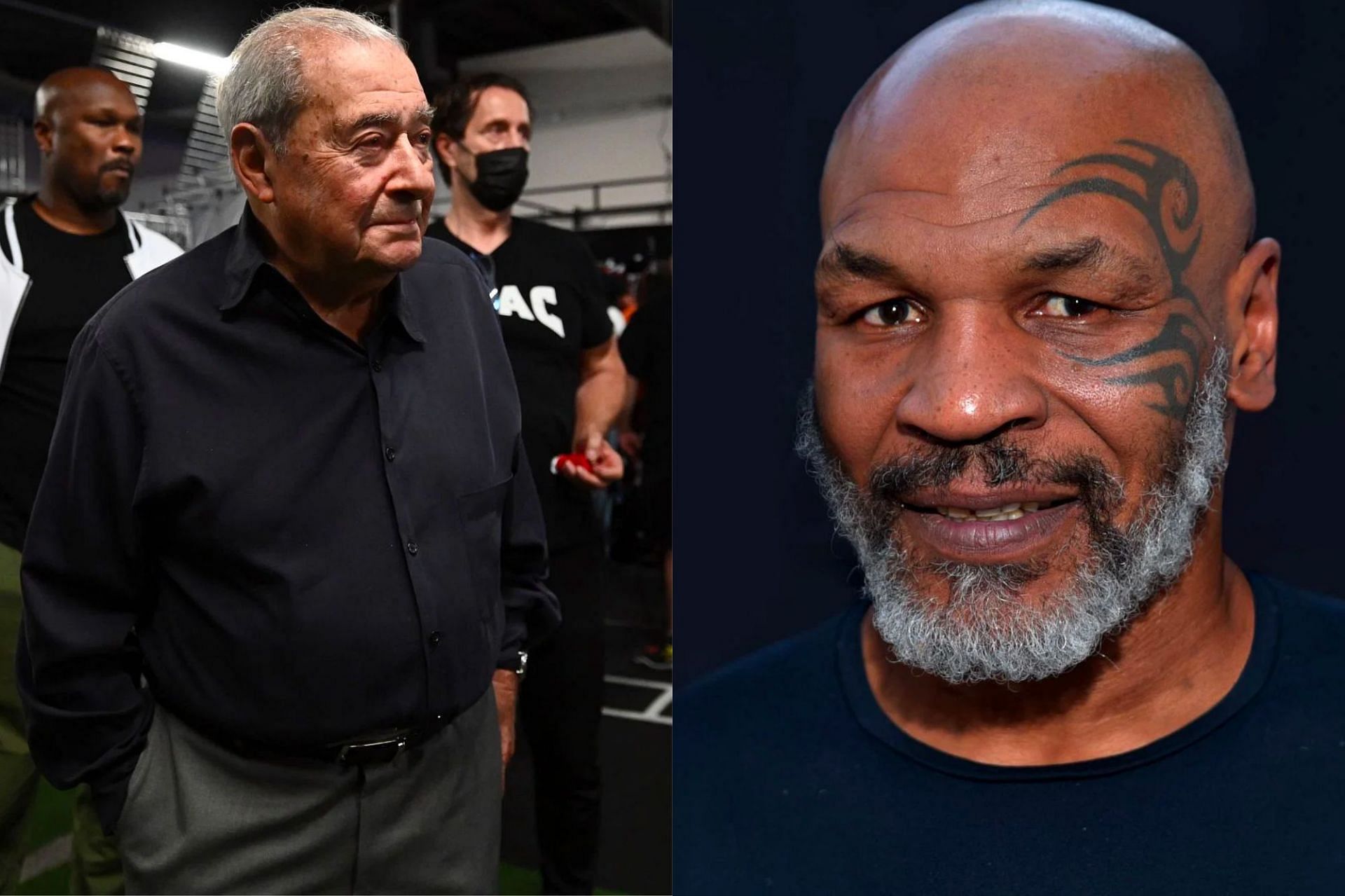 Bob Arum (L) and Mike Tyson (R)