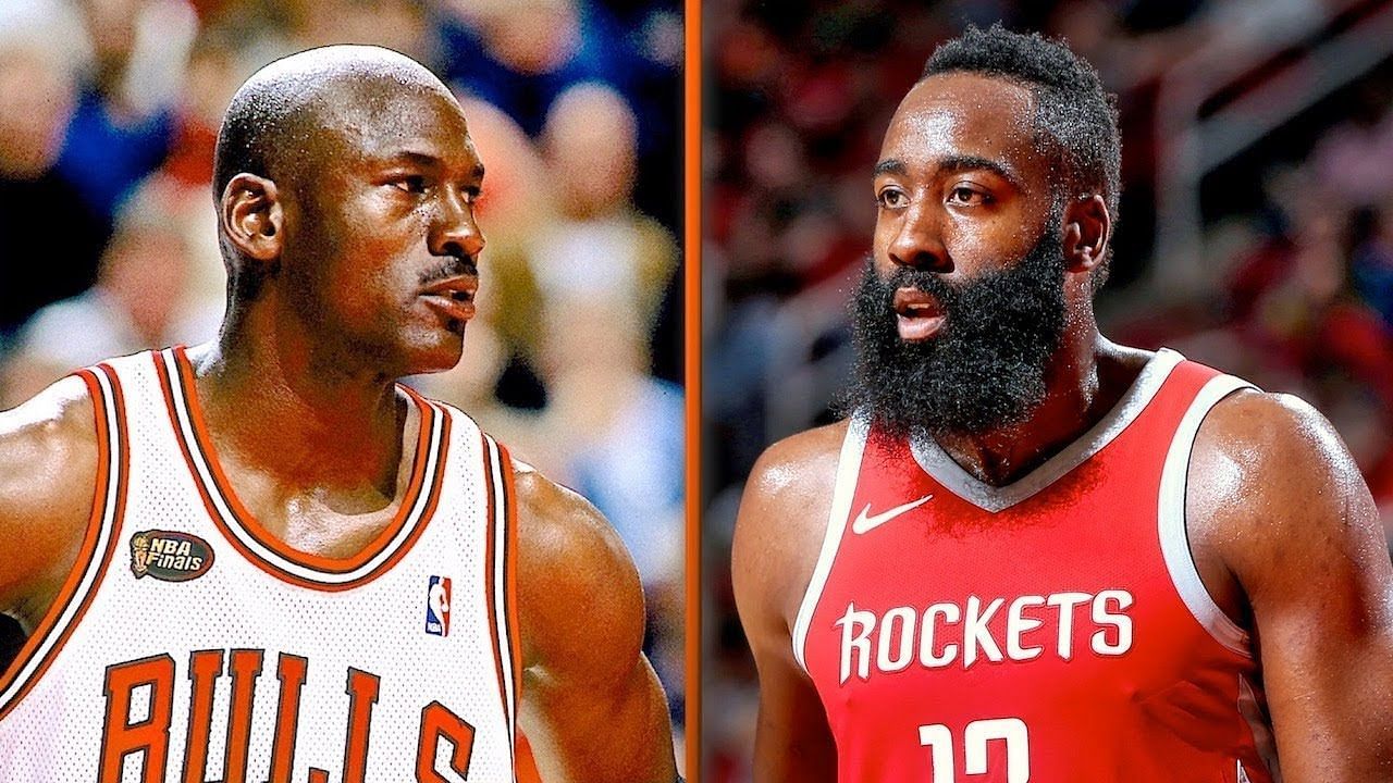 Michael Jordan's scoring in the postseason leaves James Harden in the dust. [Photo: YouTube]