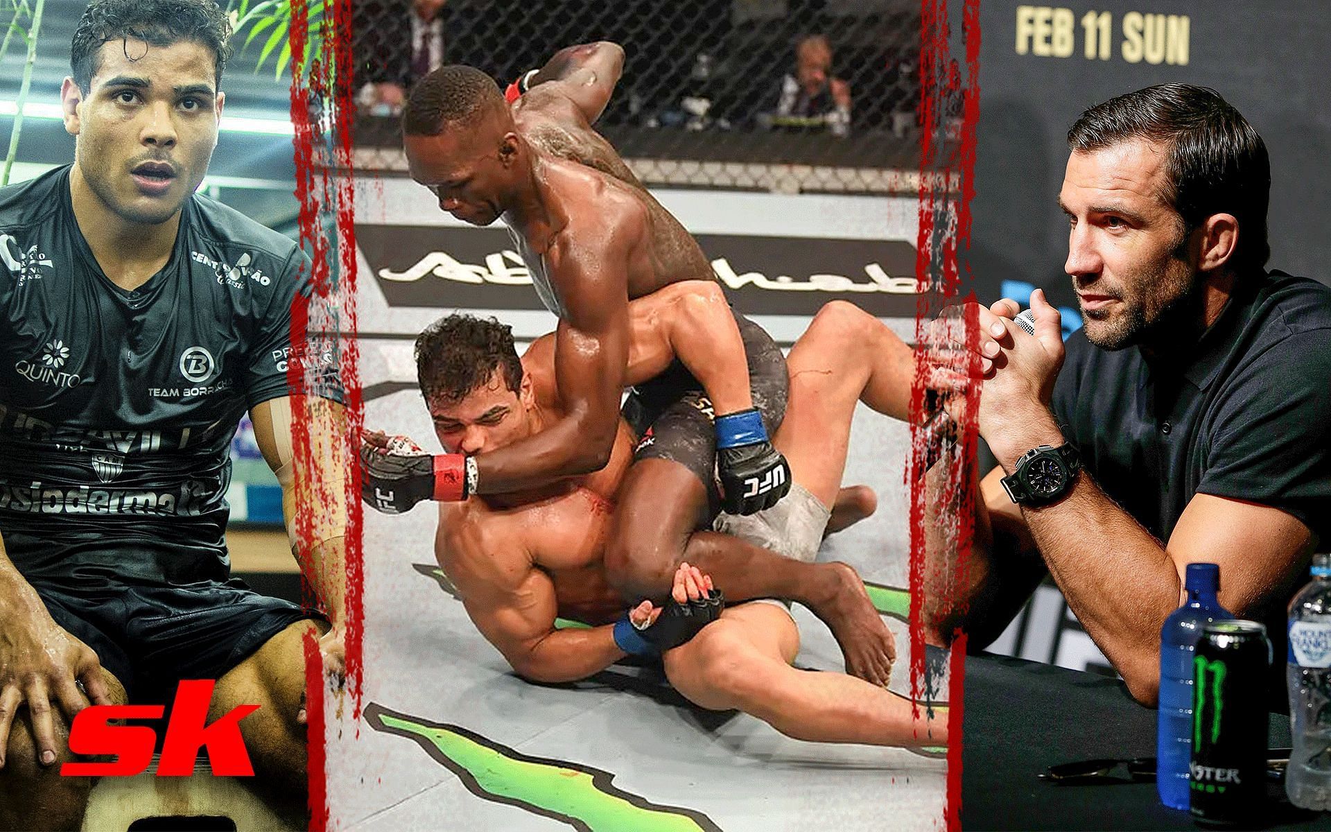 Paulo Costa (left), Israel Adesanya (centre), Luke Rockhold (right) [Images courtesy of @borrachinhamma on Instagram &amp; mmafighting.com - original credits Josh Hedges / Zuffa LLC]