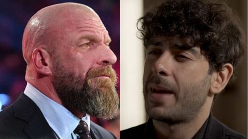 Triple H (left); Tony Khan (right)