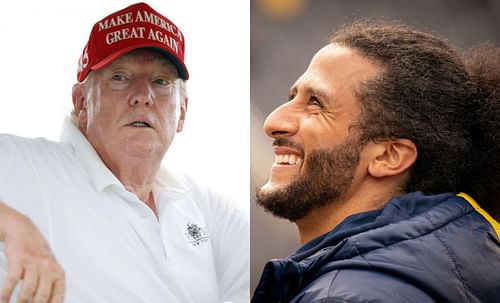 Former president Donald Trump and Colin Kaepernick