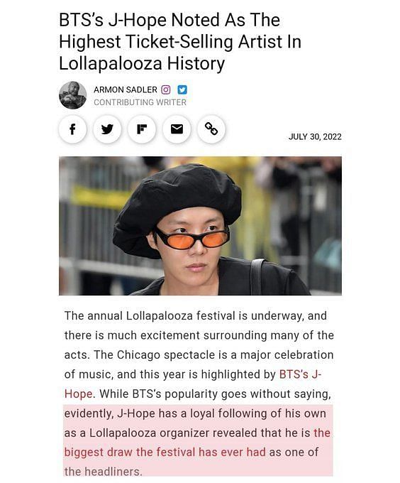 Lollapalooza on X: History was made. Congratulations #jhope for being the  first South Korean artist to headline the main stage of a major U.S. music  festival. 💜 #Hobipalooza #Lollapalooza #Lolla  /