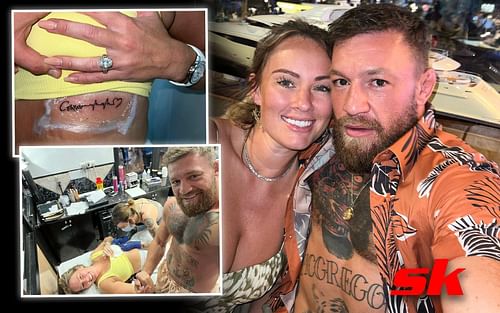 Dee Devlin gets a tattoo of Conor McGregor [Image credits: @thenotoriousmma and @deedevlin1 on Instagram]