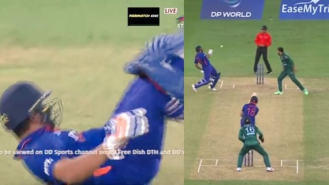 IND vs PAK 2022: [Watch] Virat Kohli's powerful shot floors Rohit Sharma at non-striker's end