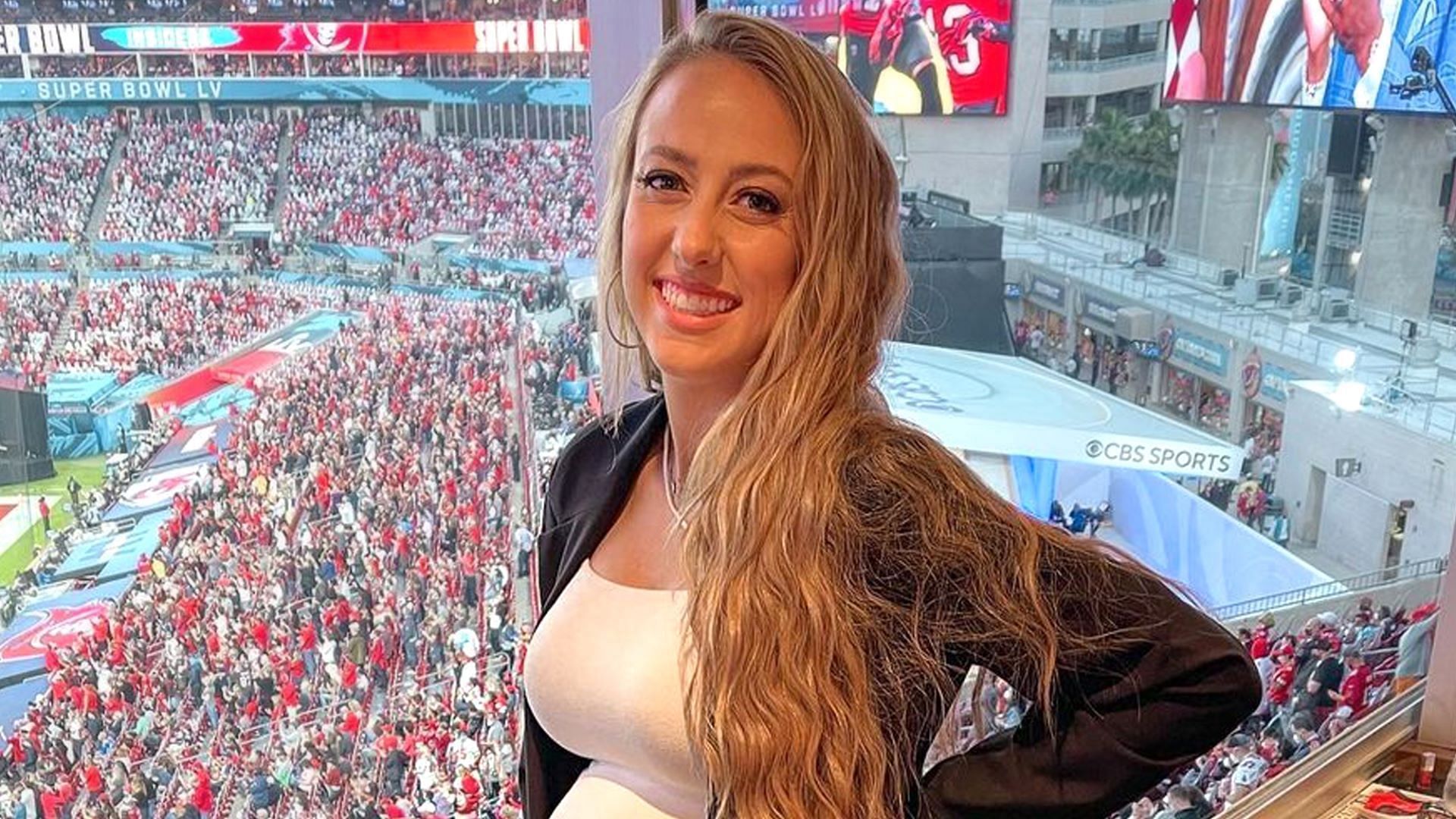 Brittany Mahomes attending a Kansas City Chiefs game