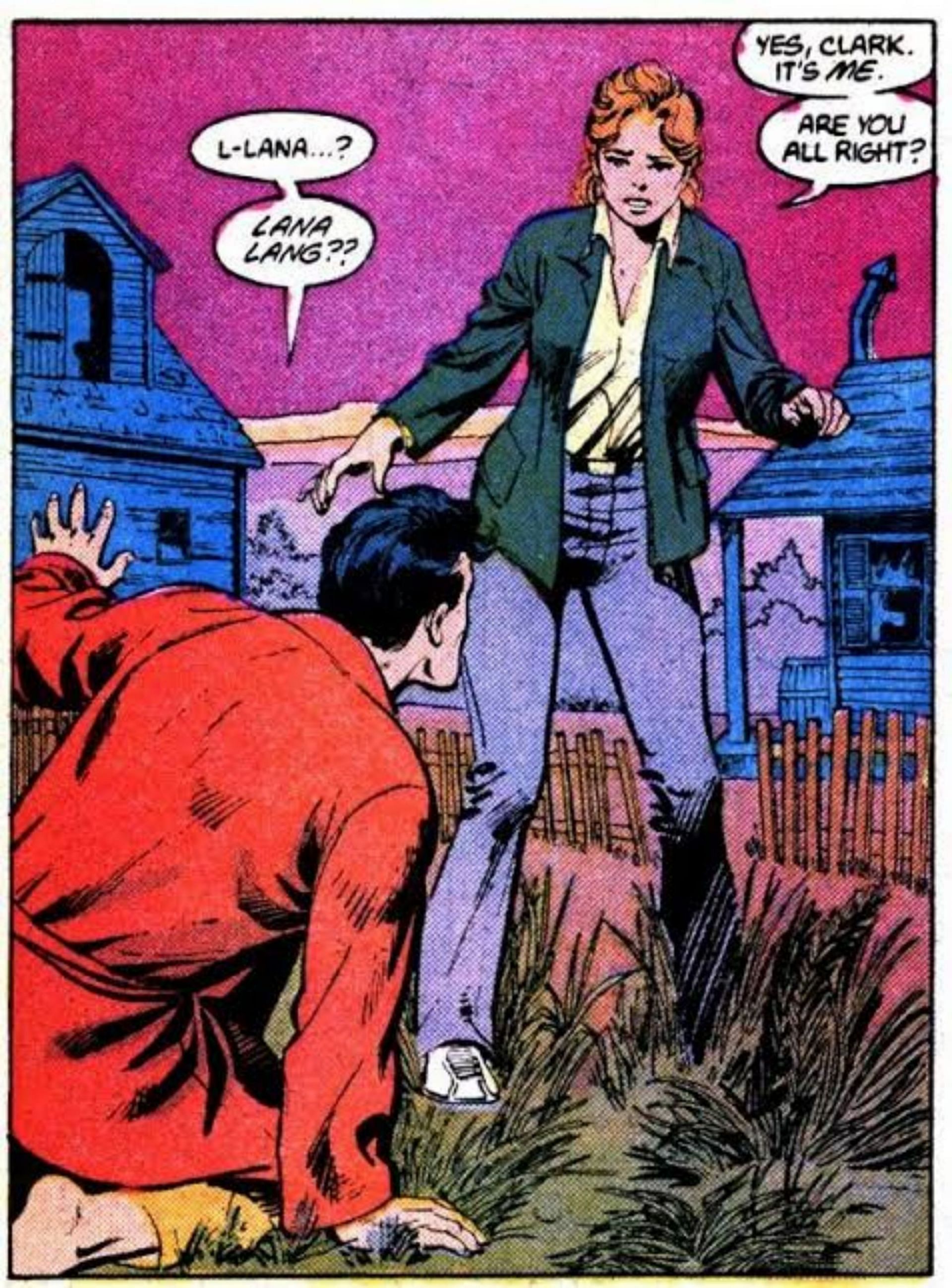 Clark Kent and Lana Lang (Image via DC Comics)