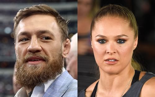 Conor McGregor (left); Ronda Rousey (right)