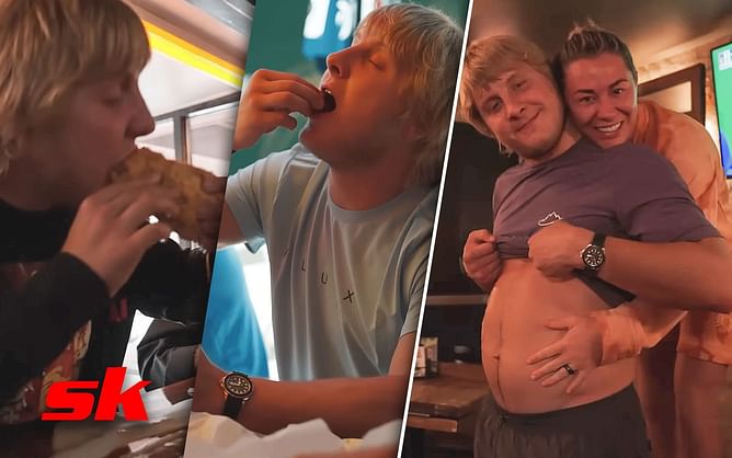 Watch: Paddy Pimblett goes on a food binge in Chicago with Molly McCann, hilariously calls himself "7 months preggo"