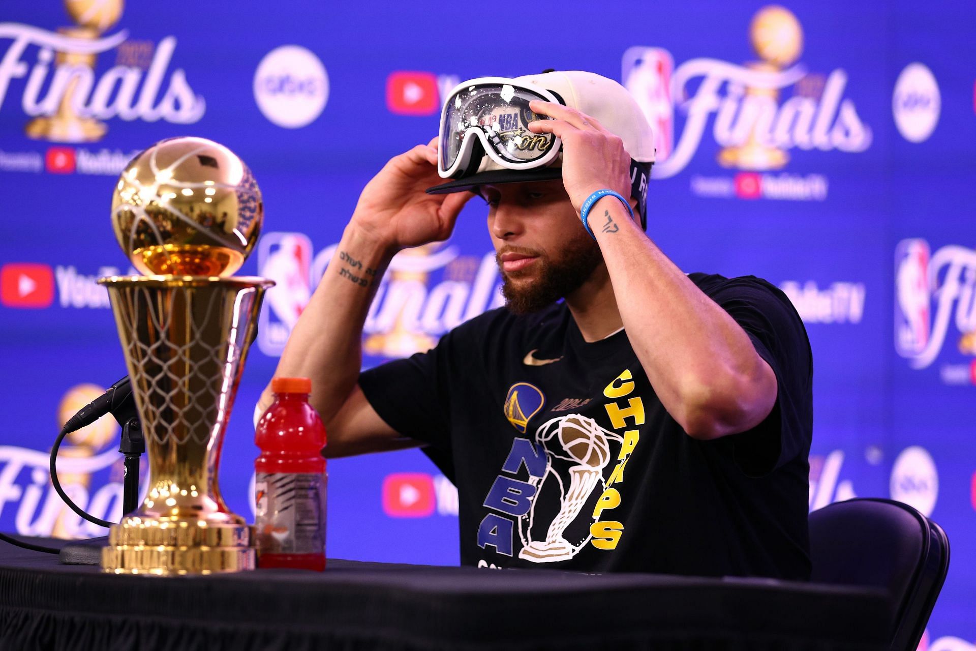 Stephen Curry at the Finals postgame press conference.