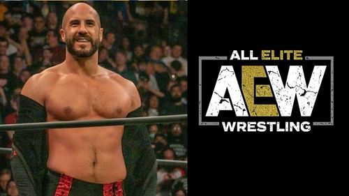 Claudio Castagnoli(L); AEW logo(R)