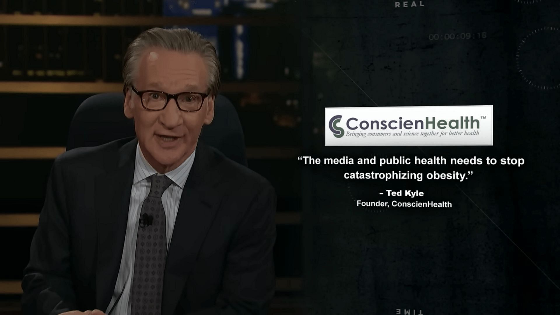 Maher&#039;s segment on obesity on Friday&#039;s show (Image via Real Time with Bill Maher/YouTube)