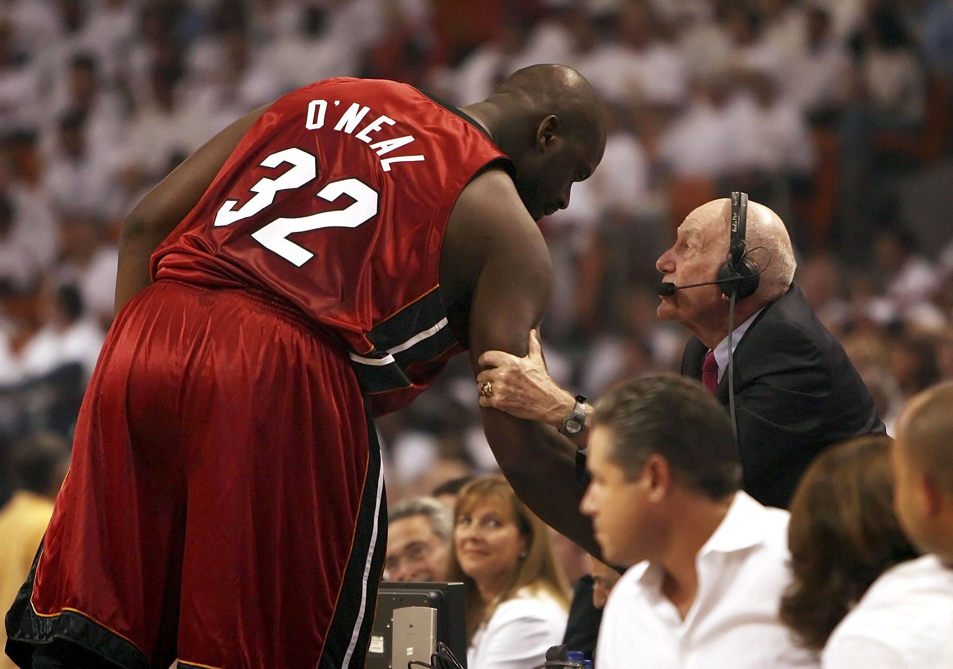 Shaq during the Chicago Bulls v Miami Heat game