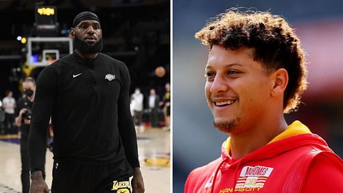 Patrick Mahomes and LeBron James bond over parenthood