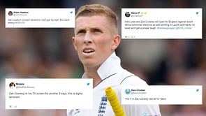 "May everyone be as lucky as Zak Crawley is" - Twitter in disbelief as England opener once again retains his place in the playing XI