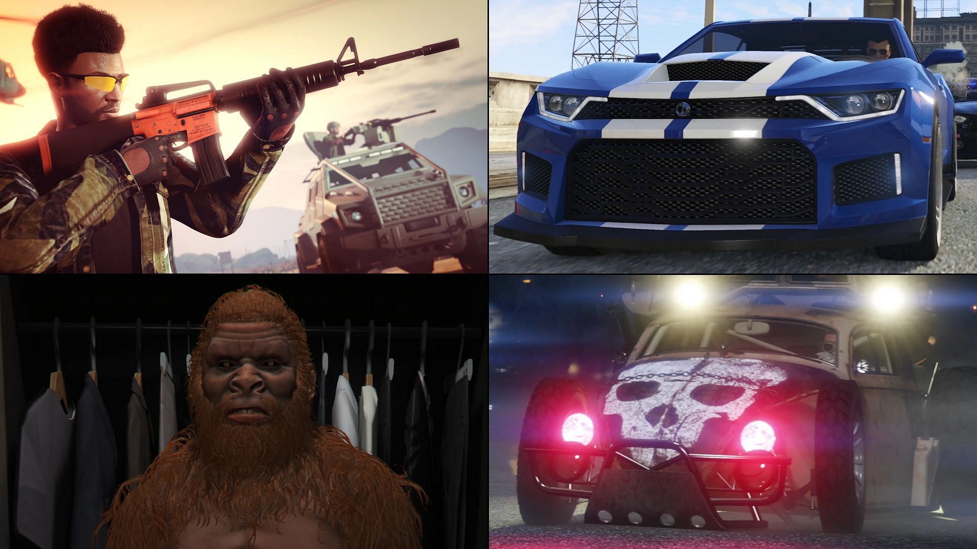 Examples of unreleased content in GTA Online (Image via Rockstar Games)