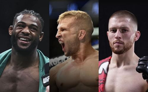 Aljamain Sterling (left), T.J. Dillashaw (middle. Image credit: UFC.com), Jack Shore (right. Image credit: UFC.com)