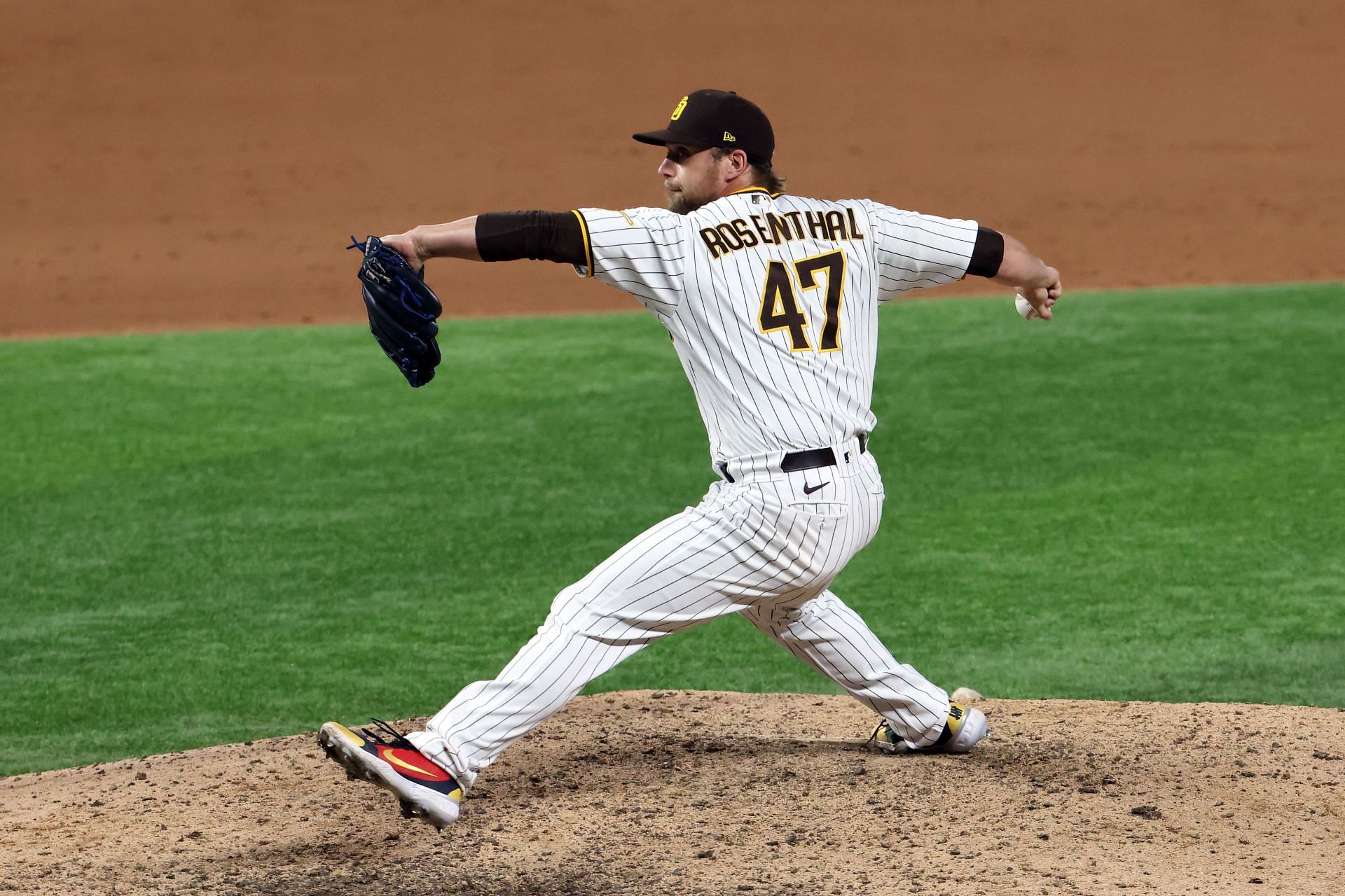 Pitcher Trevor Rosenthal was traded from the San Francisco Giants to the Milwaukee Brewers.