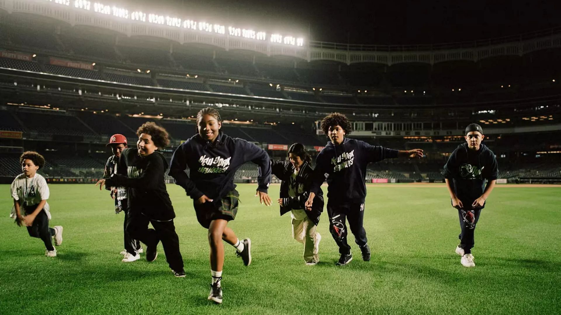 Pharrell Talks BBC x Yankee Collection At Yankees-Mets Subway Series –