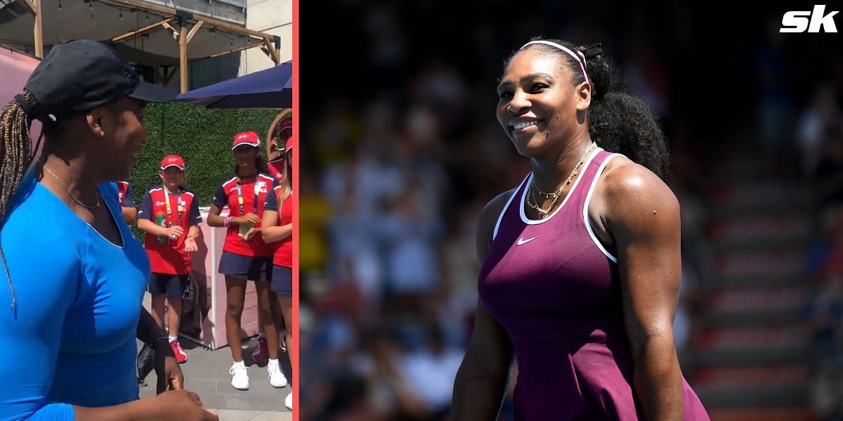 Serena Williams delights ball kids at the Canadian Open in Toronto