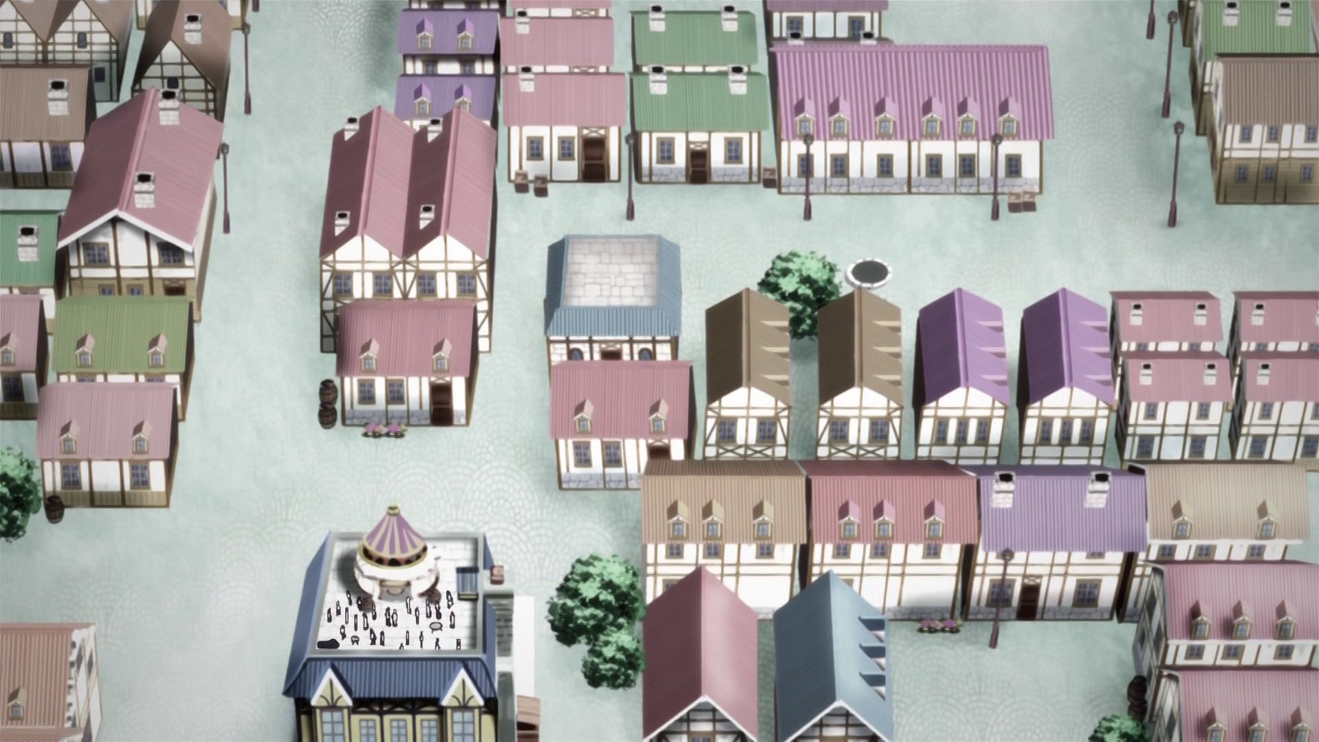Orange Town as seen in the anime (Image via Toei Animation)