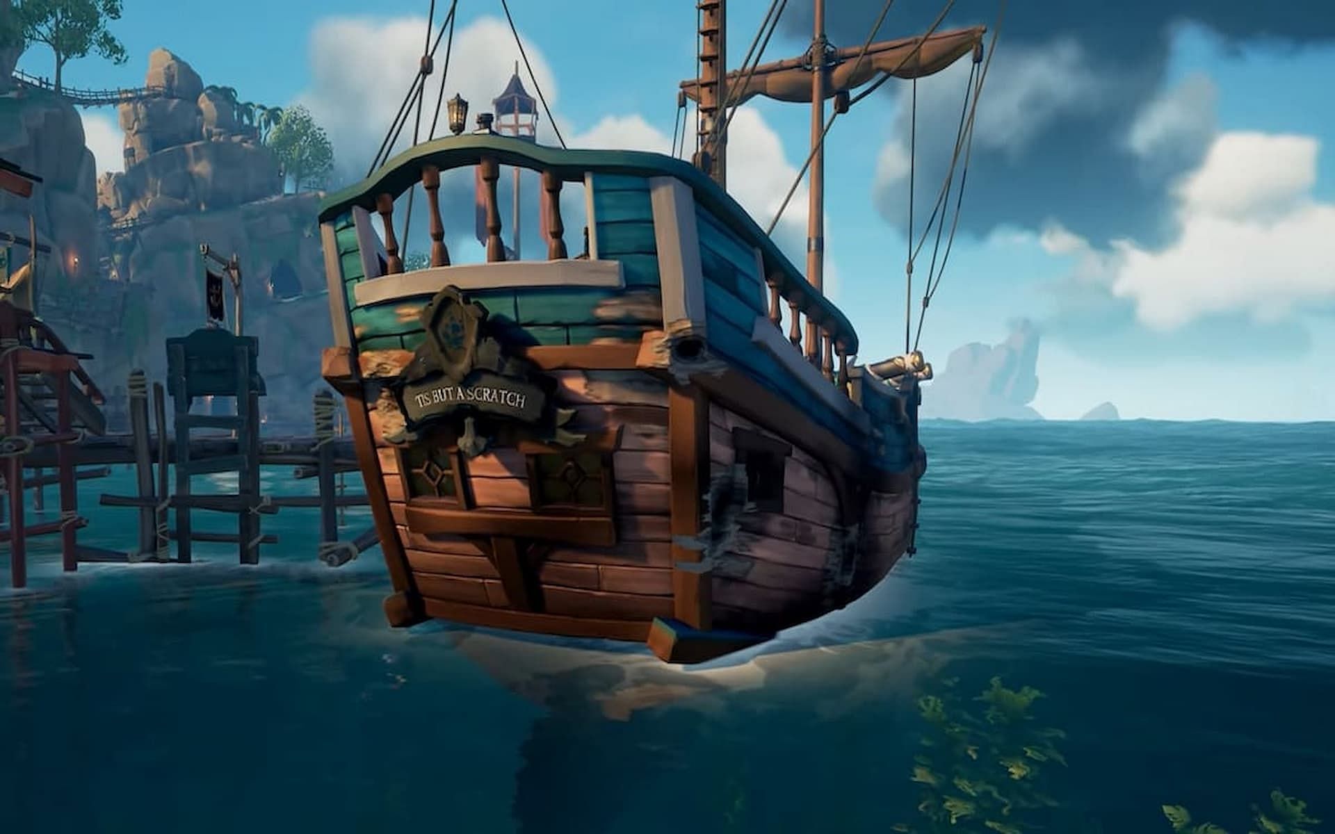 Pirates need to keep their ship in good condition in Sea of Thieves (Image via Rare)
