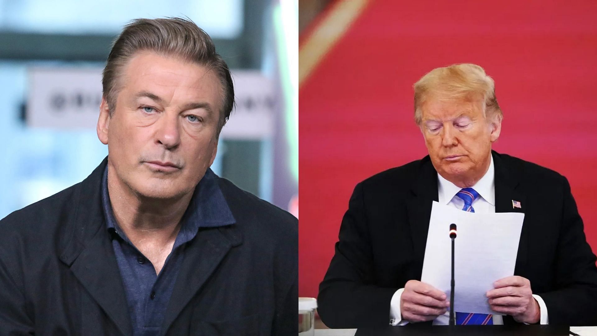 Alec Baldwin feared for his life after Donald Trump accused him (Image via Jim Spellman/Getty Images, and Mandel Ngan/AFP/Getty Images)