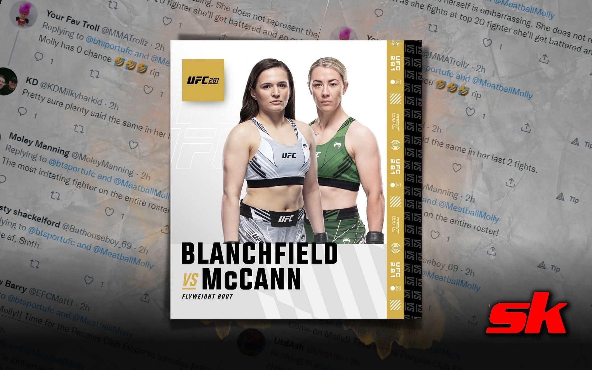 Fans react to addition of Blanchfield vs. McCann to stacked UFC 281 card