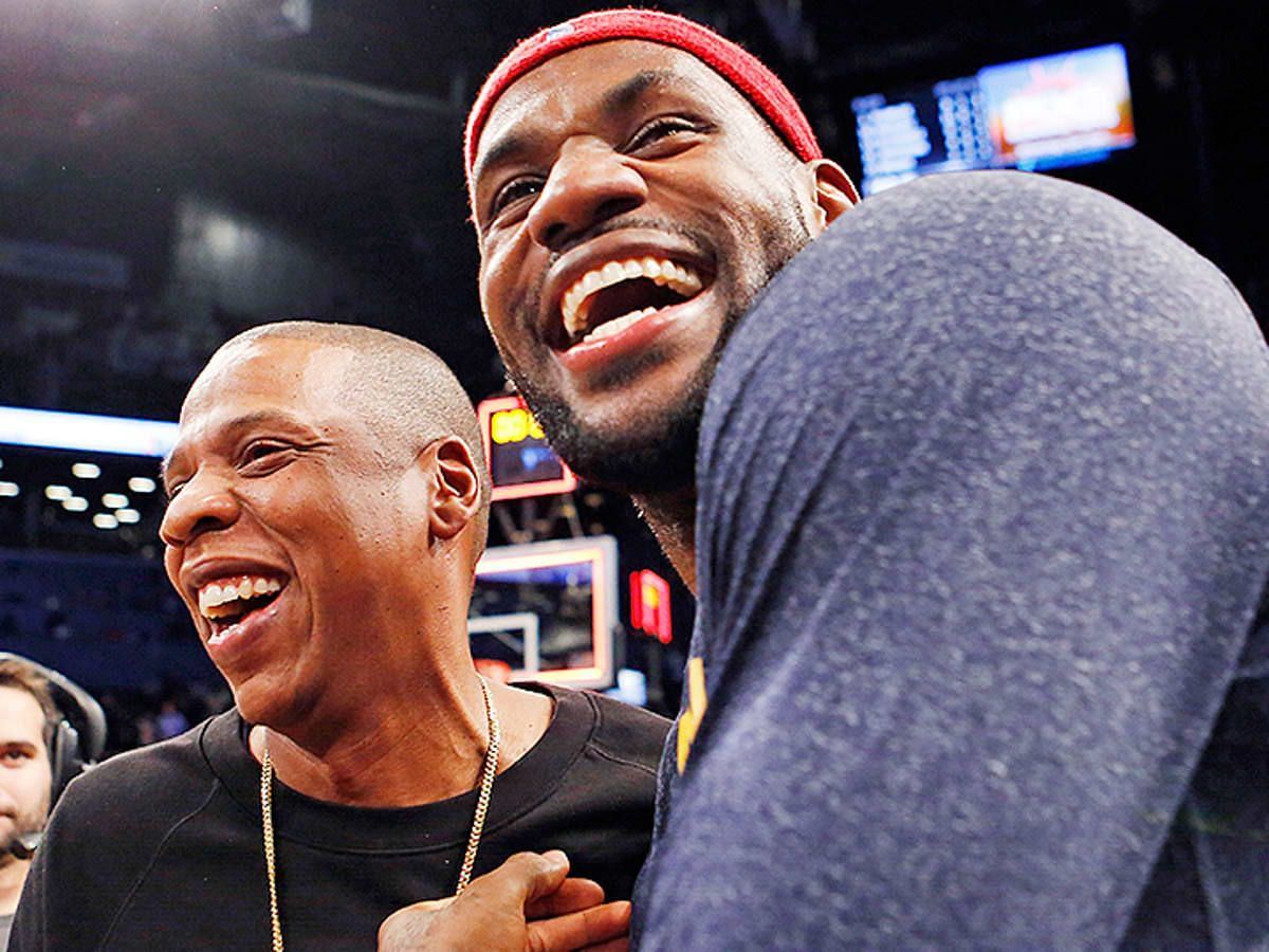 Famous Rapper Jay-Z, left, with LeBron James of the Cleveland Cavaliers