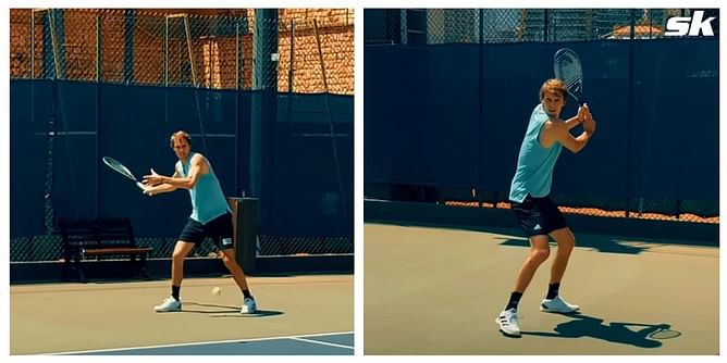 "Happy kid back at his favourite playground" - Alexander Zverev back in full training for the first time since French Open retirement