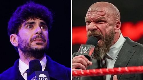 Tony Khan (left), Triple H (Right)