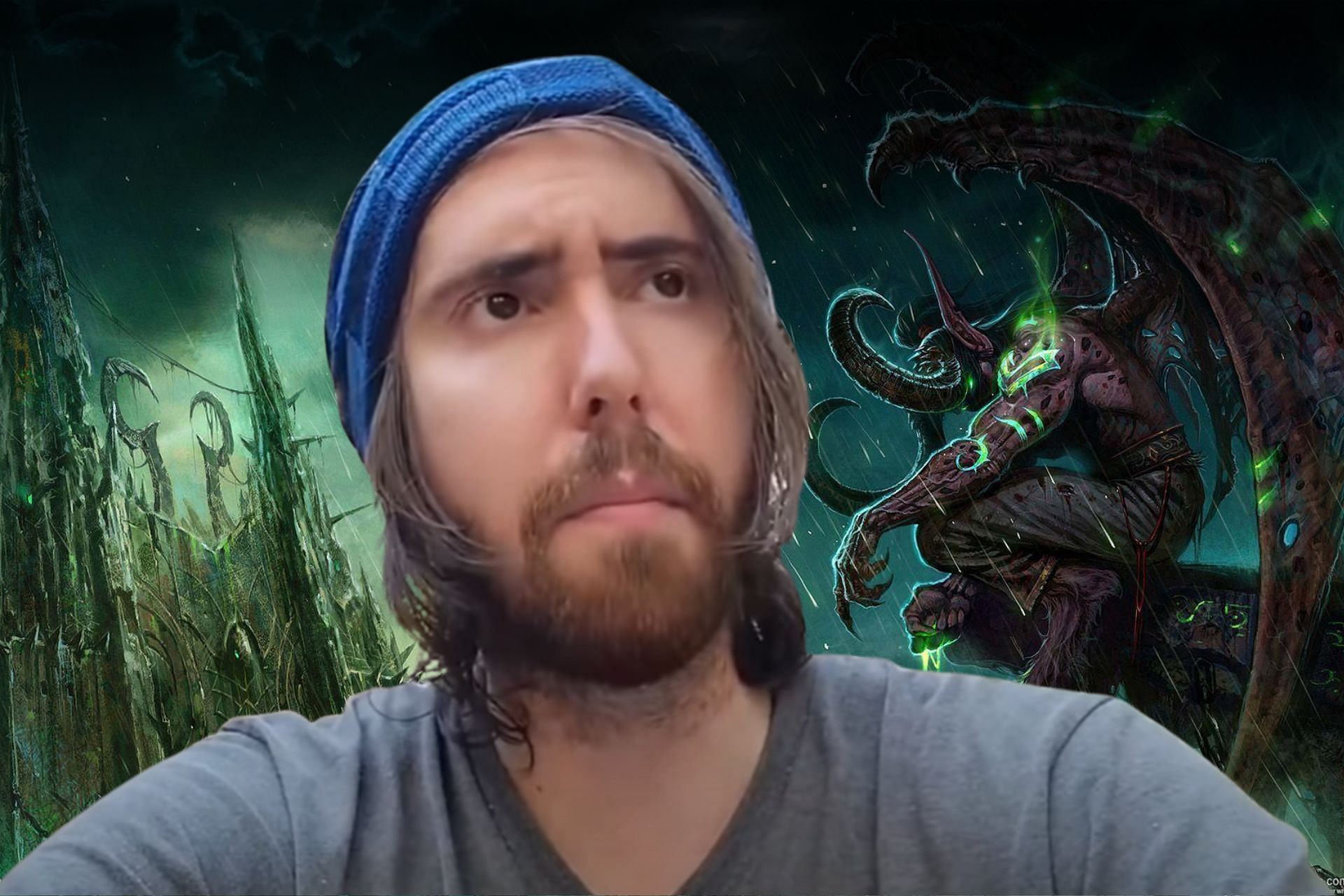 Asmongold explains why he&#039;s taking a break during a stream on the Zackrawrr channel (Image via Sportskeeda)