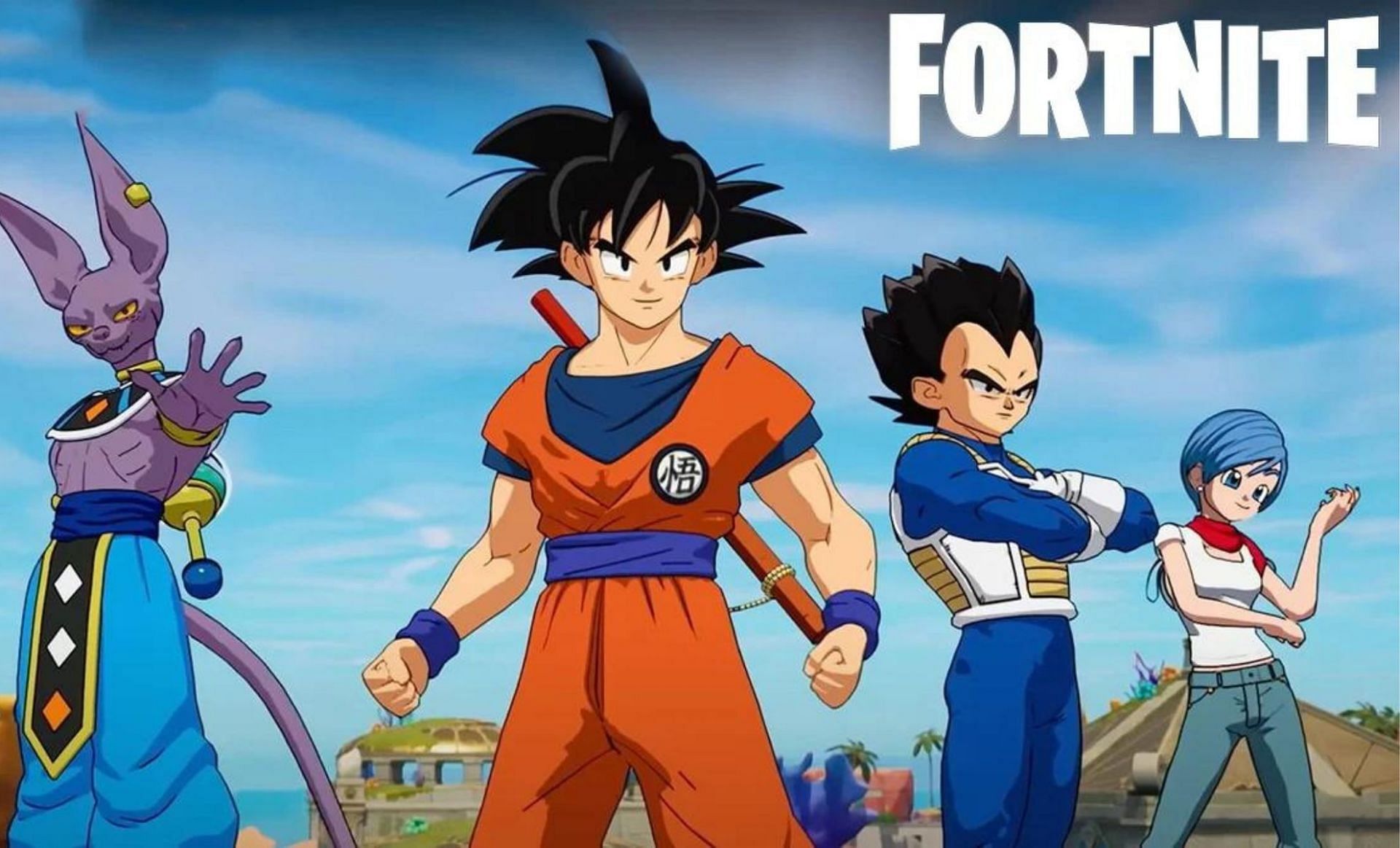 Dragon Ball skins in the latest crossover (Image via Epic Games)