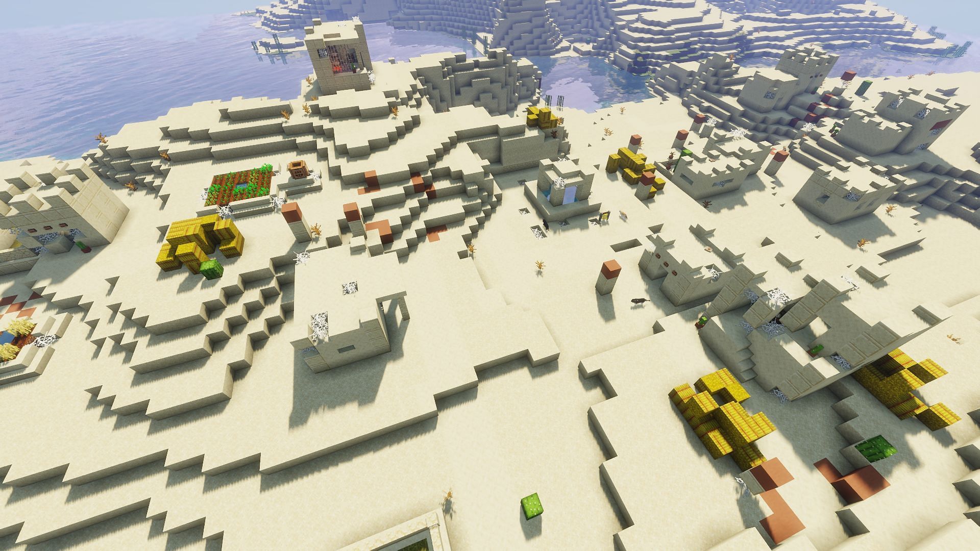 The zombie village found near spawn (Image via Minecraft)