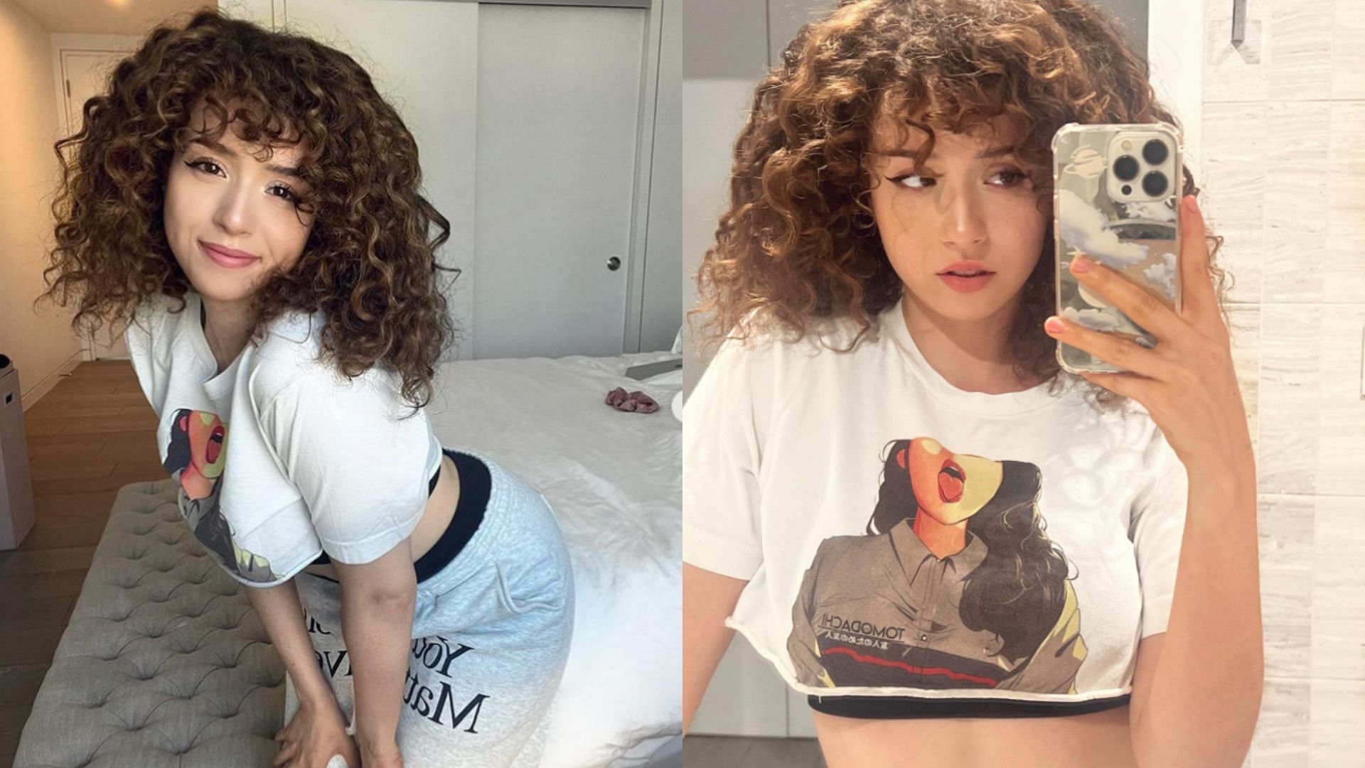 Pokimane flaunts her naturally curly hair look (Image via Pokimane/Instagram)
