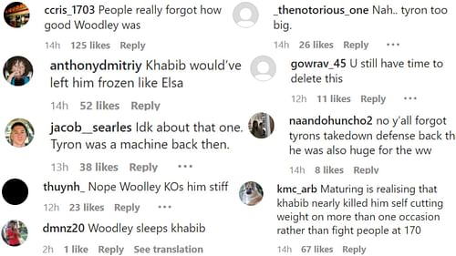 Fans react to hypothetical Khabib Nurmagomedov vs. Tyron Woodley matchup